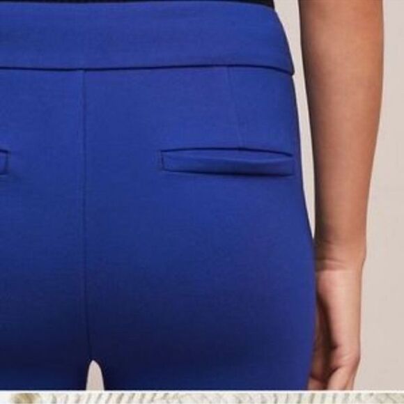 Anthropologie Essential Slim Knit Pants Trousers Cobalt Royal Blue Size 10 - Picture 4 of 15
